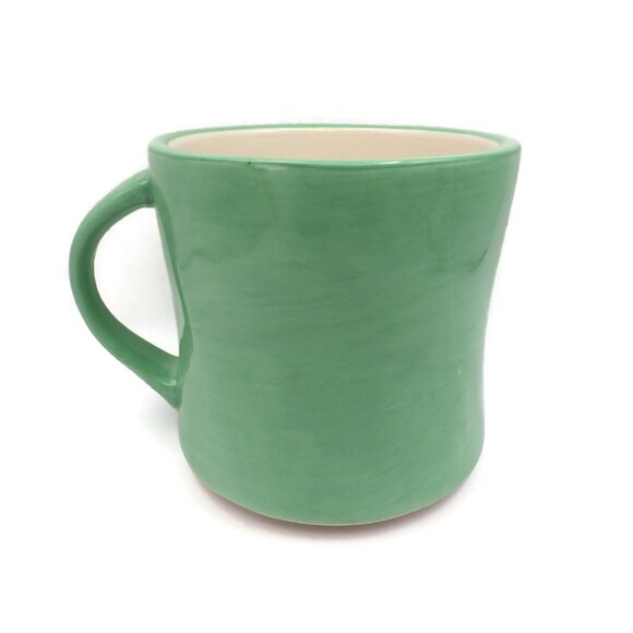 Anthropologie Hand Painted "A" Mug/ Mint Green - Picture 2 of 5